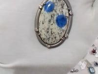 K2 jasper sterling silver Diamond pendant