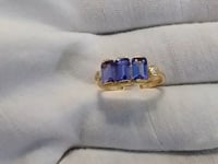Tanzanite 14k Solid Gold Diamond Rings