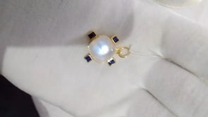 Rainbow Moonstone 14k Solid Gold Pendant