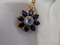 Flower 14k Solid Gold Diamond Pendant