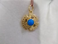Round 14k Solid Gold Diamond Pendant