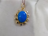 Oval 14k Solid Gold Diamond Pendant