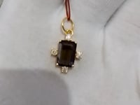 14k Solid Gold Diamond Pendant