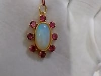 Oval 14k Solid Gold Diamond Pendant
