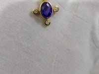 TANZANITE 14k Solid Gold Diamond Pendant