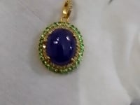 Tanzanite Silver Diamond Pendant