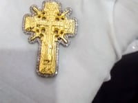 Cross Shape Silver Diamond Pendant