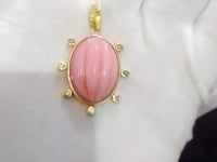 Oval Silver Diamond Pendant