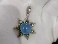 Star Silver Pave Diamond Pendant