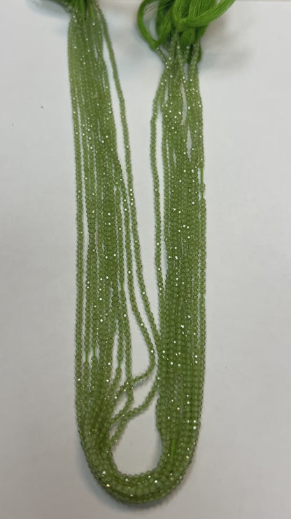 PERIDOT ROUND FACETED 2-3mm
