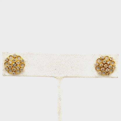 Round 14k Solid Gold Diamond Stud Earring.14k Solid Gold Diamond Earring..