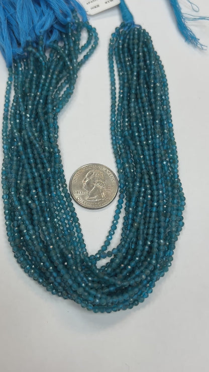 Apatite Neon Round Faceted 3-4mm