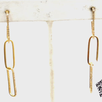 14k Solid Gold Diamond Earring