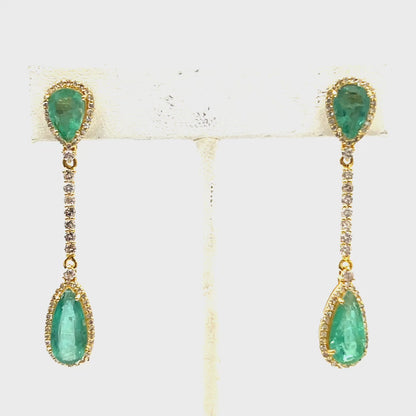 14k Solid Gold Diamond Earring.14k Solid Gold Diamond Earring..
