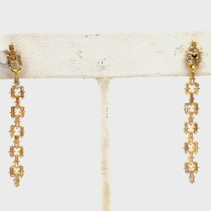 14k Solid Gold Diamond Earring