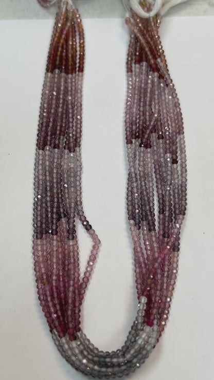 SPINEL, MULTI SPINEL ROUND FACETED 2-3mm
