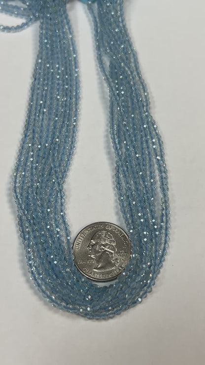 Topaz Blue Faceted Round 3mm