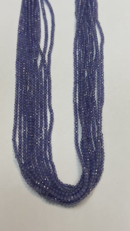 TANZANITE ROUND FACETED 2-3mm