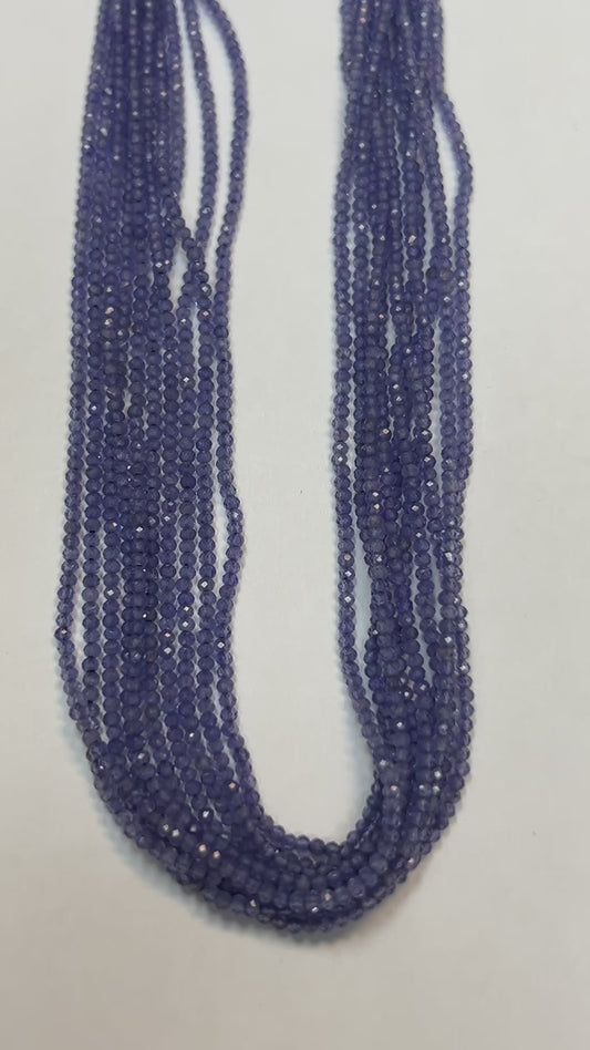 TANZANITE ROUND FACETED 2-3mm