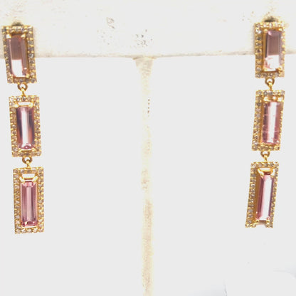 14k Solid Gold Diamond Earring.14k Solid Gold Diamond Earring..