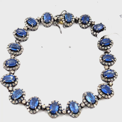 Pink Tourmaline Diamond Designer Bracelet