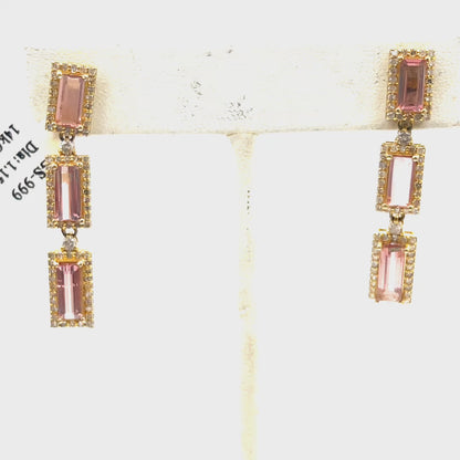 14k Solid Gold Diamond Earring