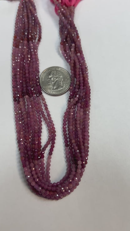 Sapphire, Pink Sapphire Natural Faceted Round 3-4mm