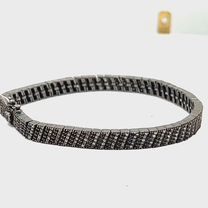 Black Spinel Diamond Designer Bracelet