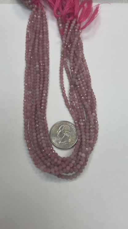 Opal, Pink Opal Round Faceted 3-4mm