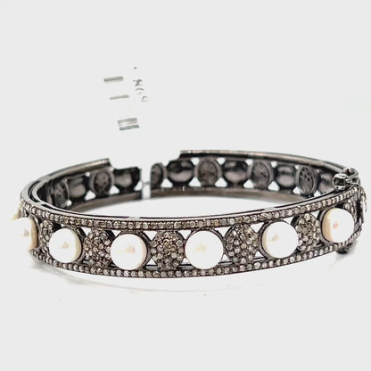 Pearl Diamond Bangle