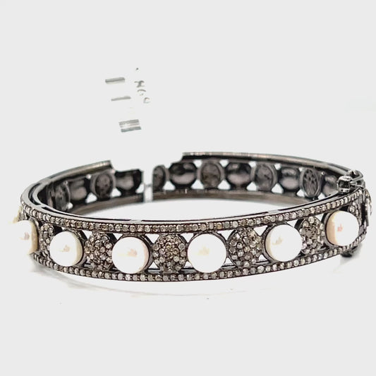 Pearl Diamond Bangle