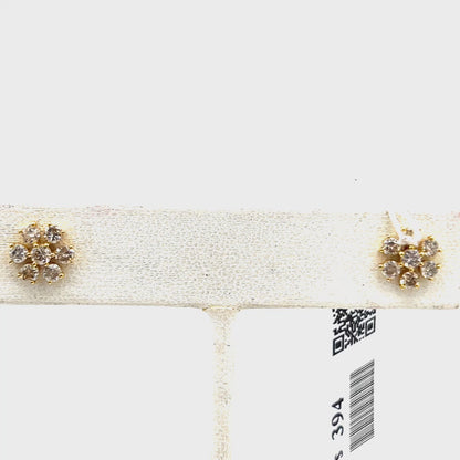 Round 14k Solid Gold Diamond Stud Earring.14k Solid Gold Diamond Earring..