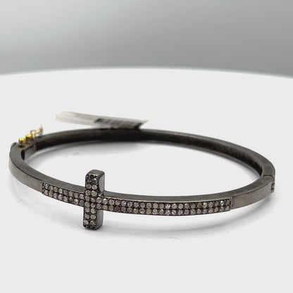 Cross Diamond Bangle