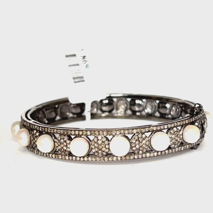 Pearl Diamond Bangle
