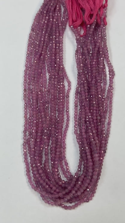 Sapphire, Pink Sapphire Natural Faceted Round 3-4mm