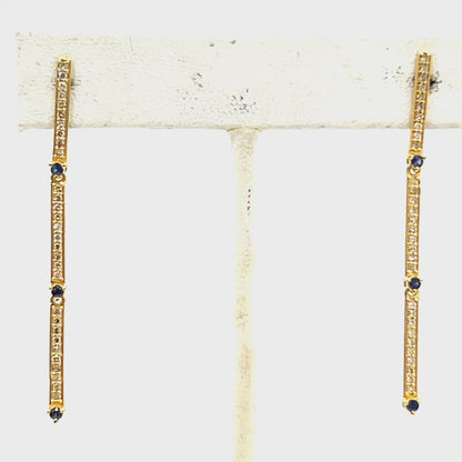 14k Solid Gold Diamond Earring