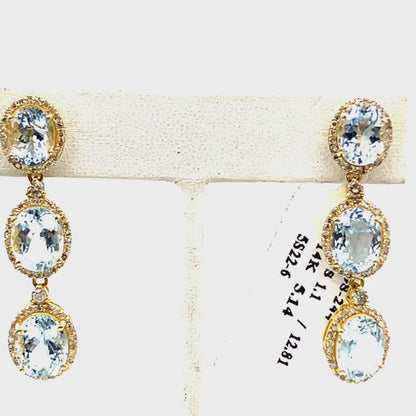 14k Solid Gold Diamond Earring.14k Solid Gold Diamond Earring..