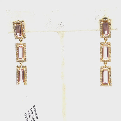 14k Solid Gold Diamond Earring