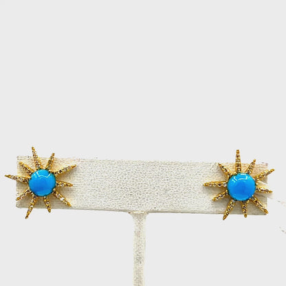 Star 14k Solid Gold Diamond Stud Earring.14k Solid Gold Diamond Earring..