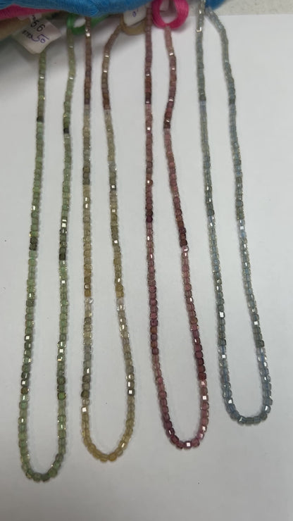 Zircon, Multi Zircon Faceted Square, Natural Zircon faceted box, faceted cube.