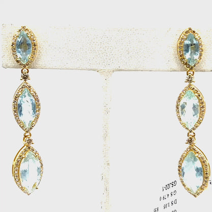 14k Solid Gold Diamond Earring.14k Solid Gold Diamond Earring..