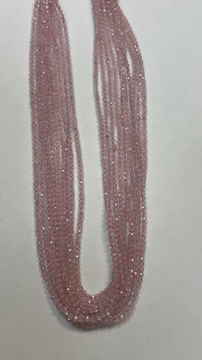 Aquamarine, MORGANITE AQUMARINE ROUND FACETED 2-3mm