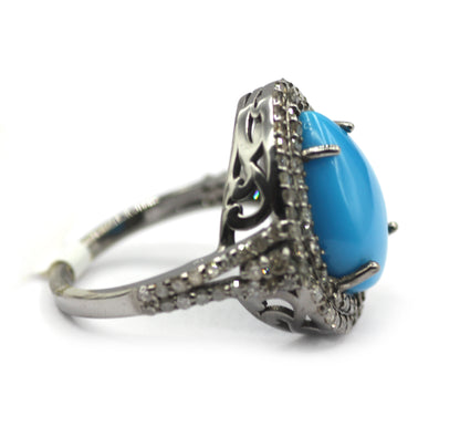 92.5 sterling silver Diamond Ring