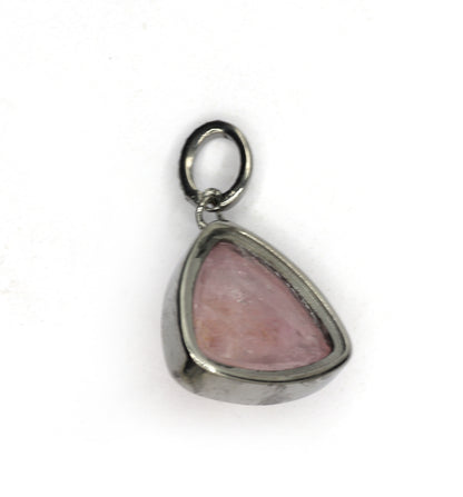 Triangle Silver Pave Diamond Pendant