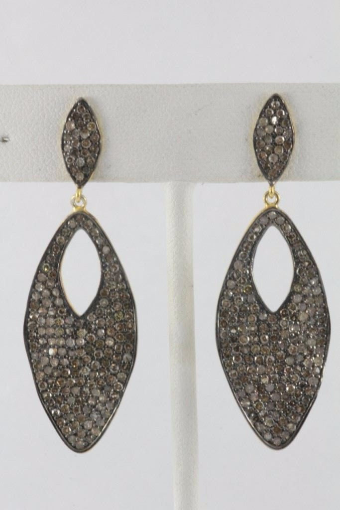 Fancy Shape Party Sterling Silver Earrings