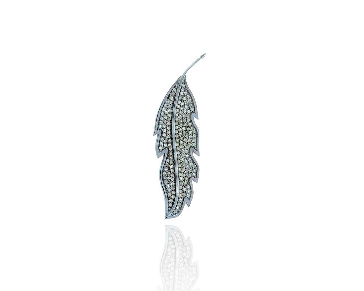 Leaf Shape Sterling Silver Pendant