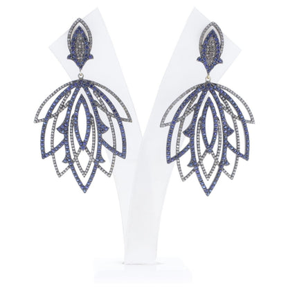 Silver and Diamond Pave EARRINGS