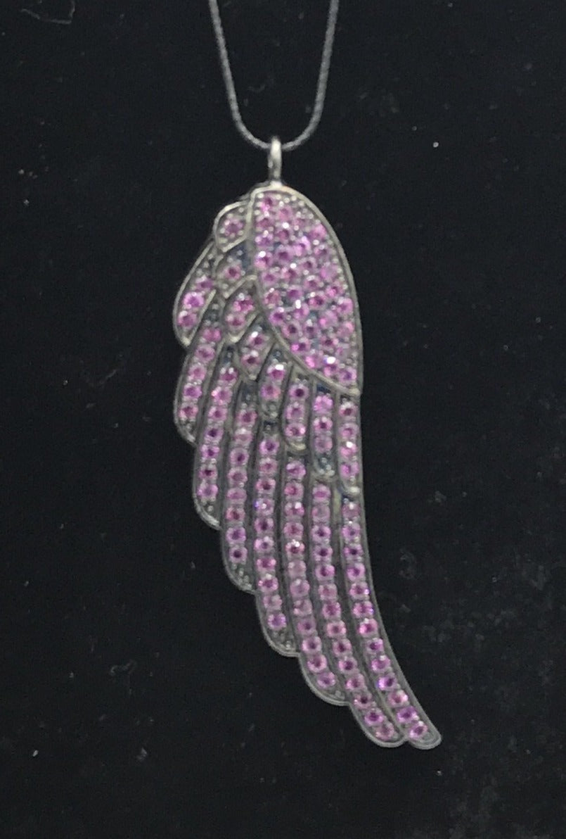 Angel Wing Shape Pave Pendant