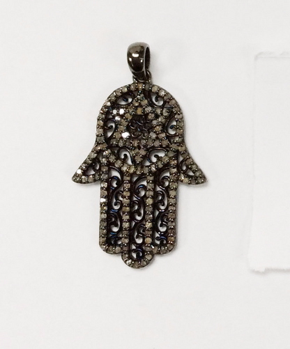 Hamsa Hand Diamond Pendant