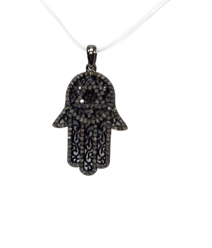 Hamsa Hand Diamond Pendant
